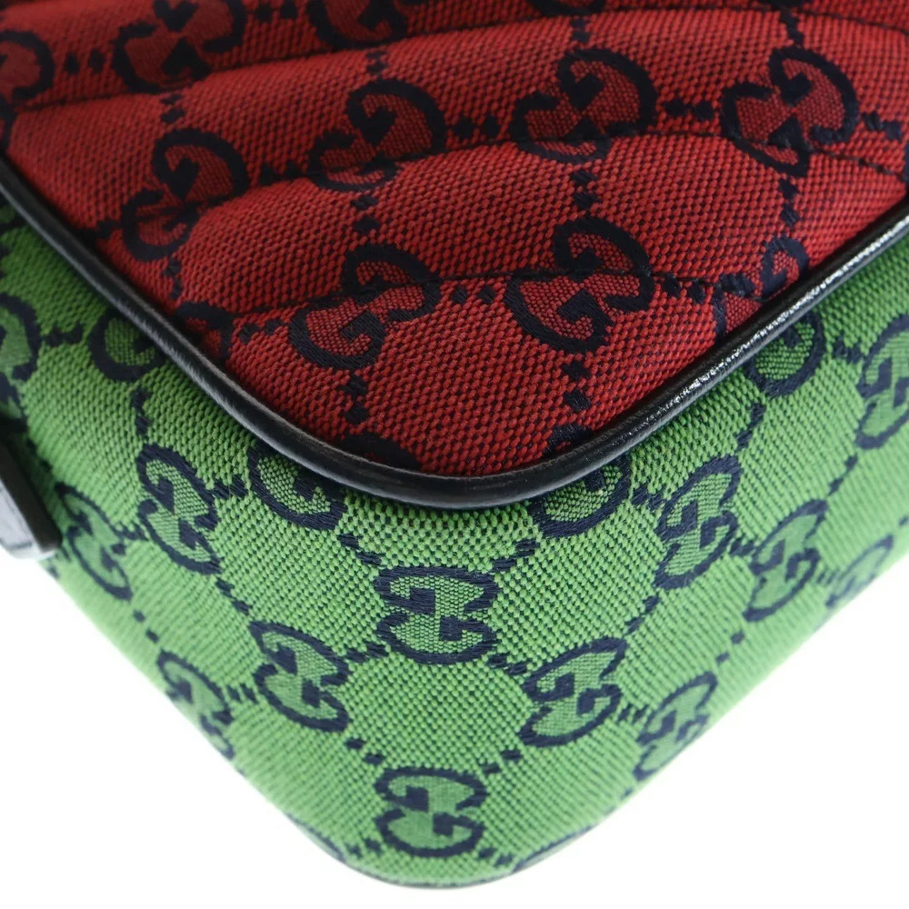 GUCCI GG Marmont Quilted Canvas Shoulder Bag Multicolor - Picture 5 of 6